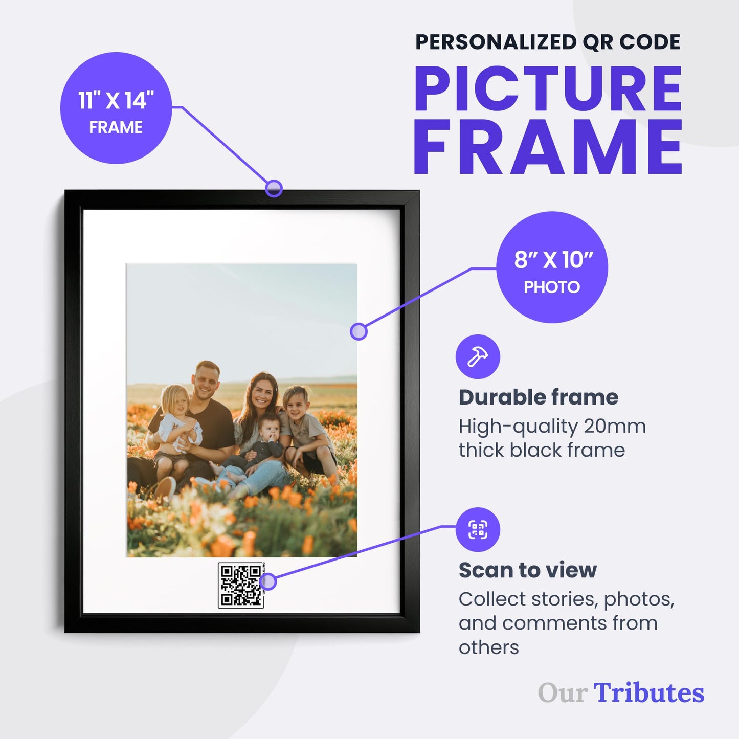 Memorial Picture Frame and QR Code Webpage