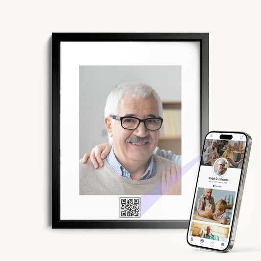 Memorial Picture Frame and QR Code Webpage