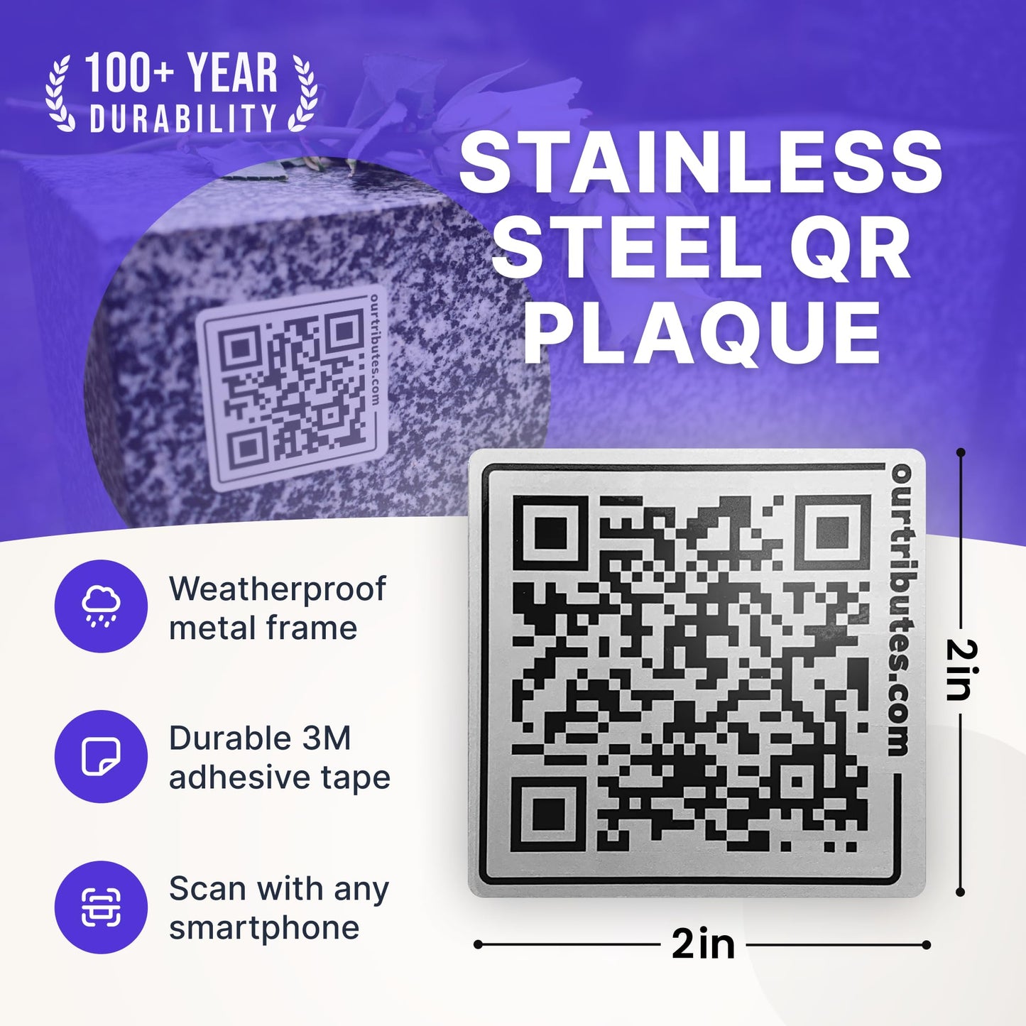 Gravestone QR Plaque and Webpage