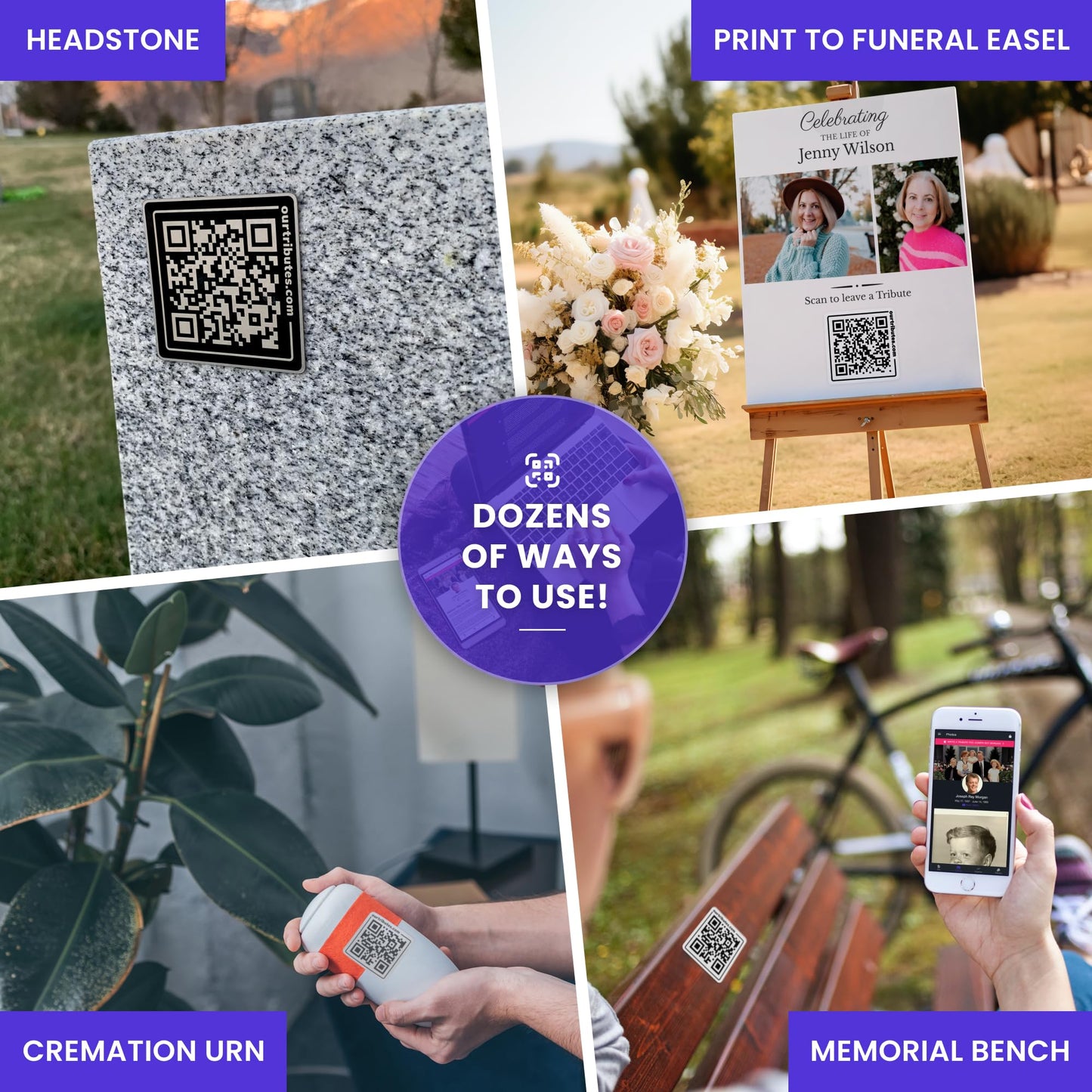Gravestone QR Plaque and Webpage