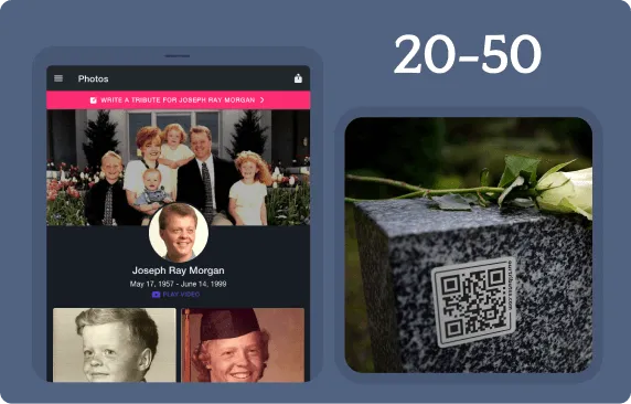 Memorial Webpages and Plaques