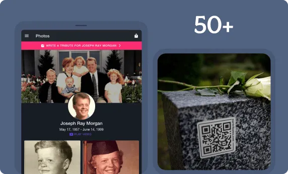Memorial Webpages and Plaques