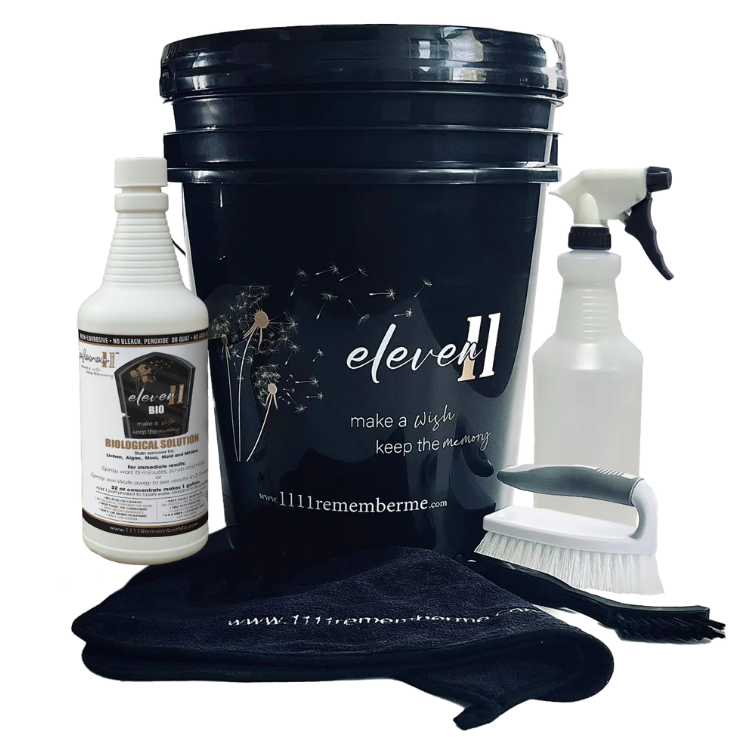 Eleven11 Biological Solution Headstone Cleaner KIT (32 fl oz - Makes 1 Gal)
